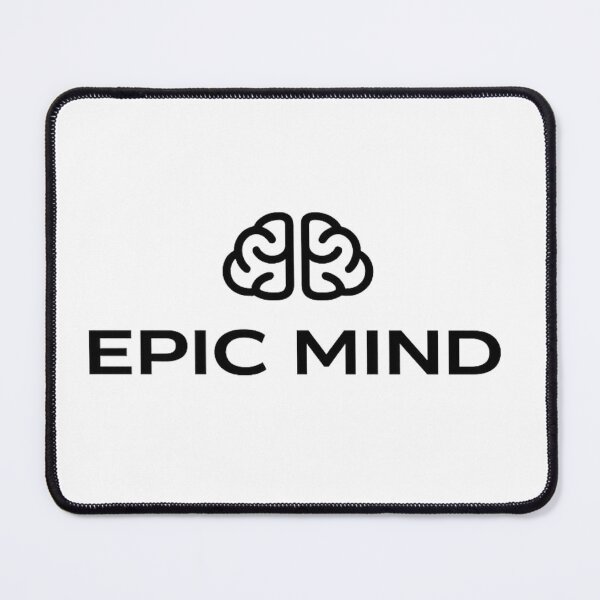 Item preview, Epic Mind Minimalist Brain Graphic Motivational Intelligence Quote Design designed and sold by MartBook.
