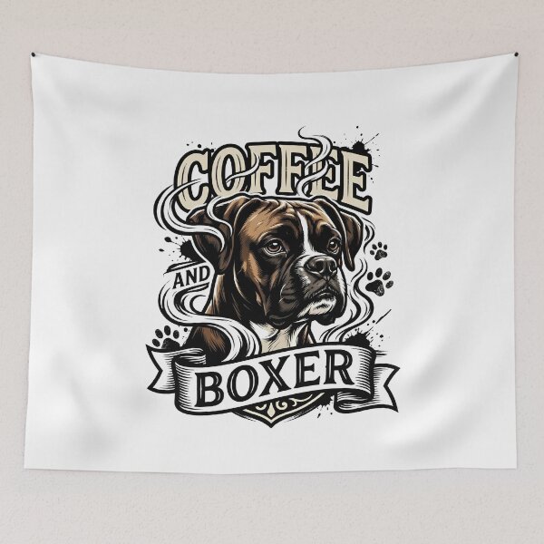 Item preview, Coffee And Boxer Funny Boxer Mom Dog Lover Vintage Humor designed and sold by get55shirt.