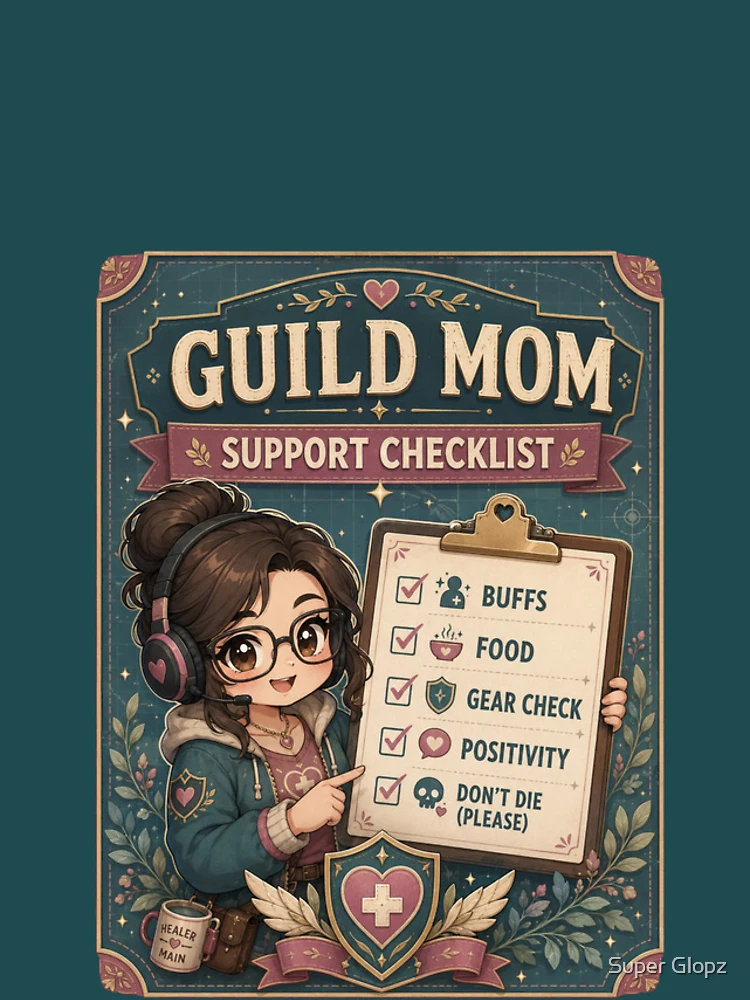Thumbnail 4 of 4, iPhone Case, Guild Mom Support Checklist Gamer designed and sold by Super Glopz.