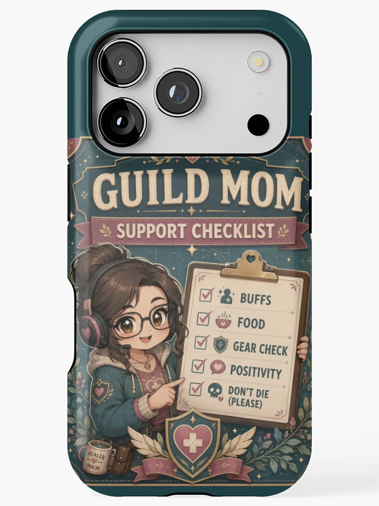 Thumbnail 1 of 4, iPhone Case, Guild Mom Support Checklist Gamer designed and sold by Super Glopz.