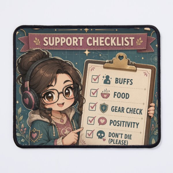 Item preview, Guild Mom Support Checklist Gamer designed and sold by Super Glopz.