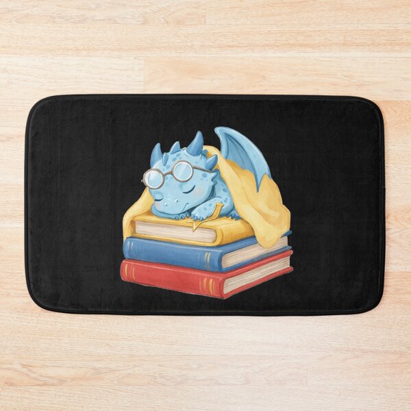 Item preview, Baby Dragon Sleeping on Books Sticker | Cozy Fantasy Book Lover Gift designed and sold by AillustriaAK.