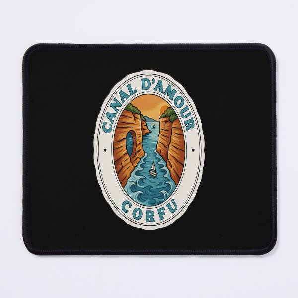 Item preview, Canal d’Amour Vintage Travel Sticker – Retro Corfu Sandstone Cliff Illustration designed and sold by stickercuffs.