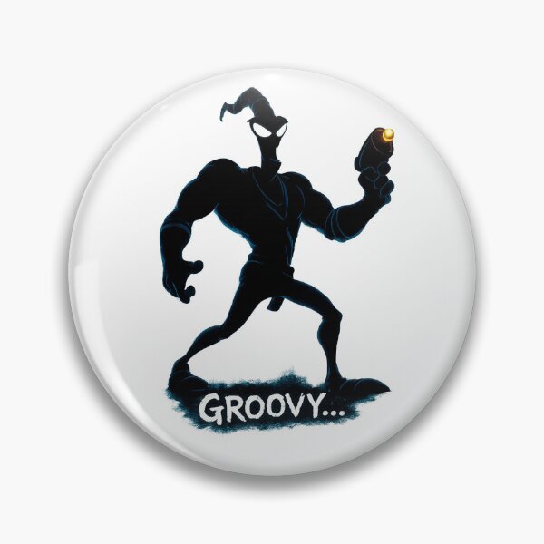 Item preview, Groovy – Earthworm Jim Inspired Retro Gaming Silhouette designed and sold by JovanTheEditor.