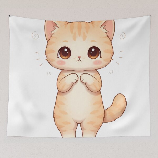 Item preview, Shy Orange Tabby Cat designed and sold by PurrfectClubArt.