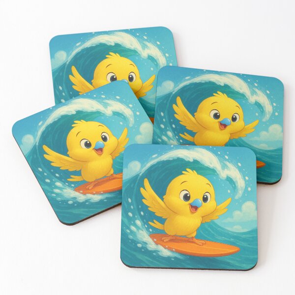 Item preview, Muckie the Budgie Rides a Wave designed and sold by LegademaArt.