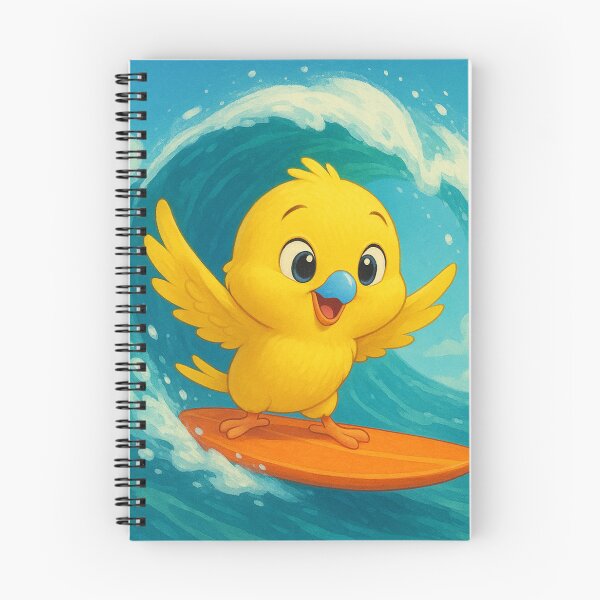 Item preview, Muckie the Budgie Rides a Wave designed and sold by LegademaArt.