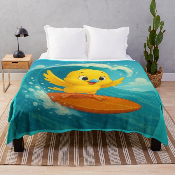 Item preview, Muckie the Budgie Rides a Wave designed and sold by LegademaArt.