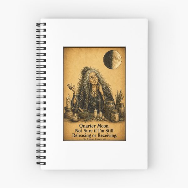 Item preview, Crone Cards - Quarter Moon. Not Sure if I'm Still Releasing or Receiving. designed and sold by Kay Mhor Studio.