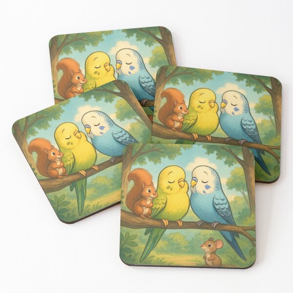 Item preview, Two Budgies and a Quiet Moment designed and sold by LegademaArt.