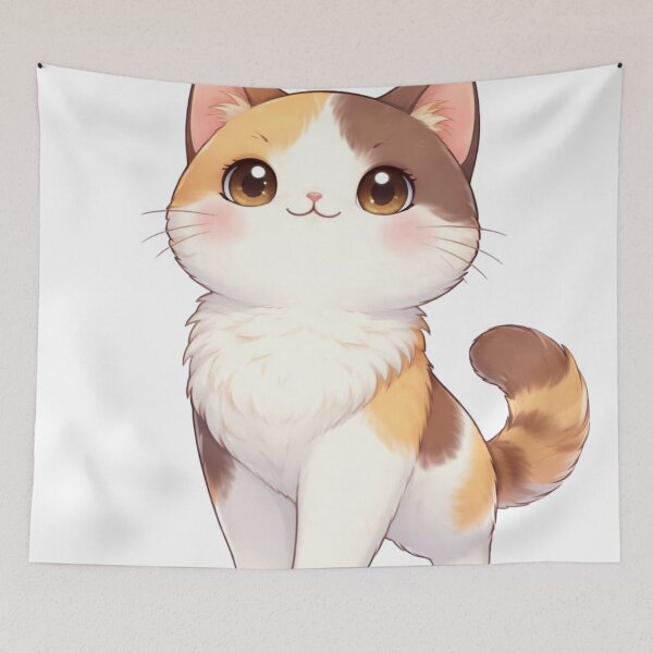 Item preview, Cute Calico Cat Kawaii designed and sold by PurrfectClubArt.