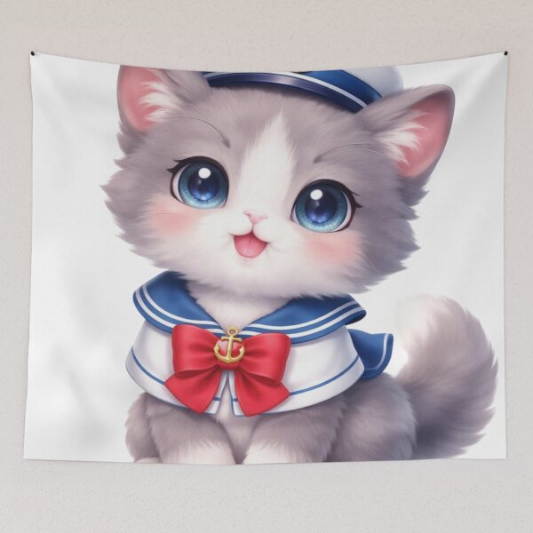 Item preview, Sailor Cat Kawaii Costume designed and sold by PurrfectClubArt.