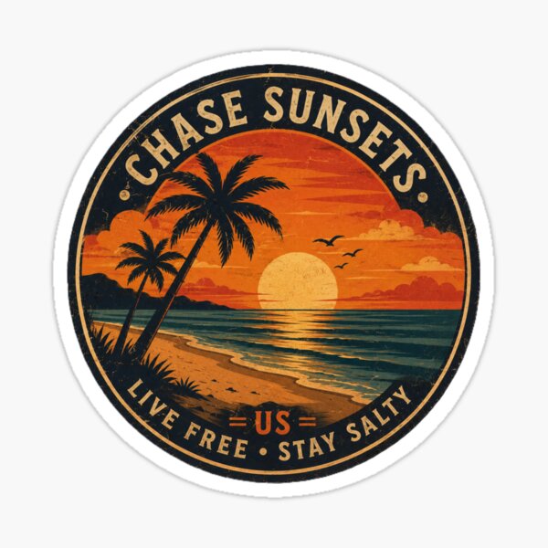 Item preview, Chase Sunsets Retro Beach designed and sold by AstraDrip Studio.