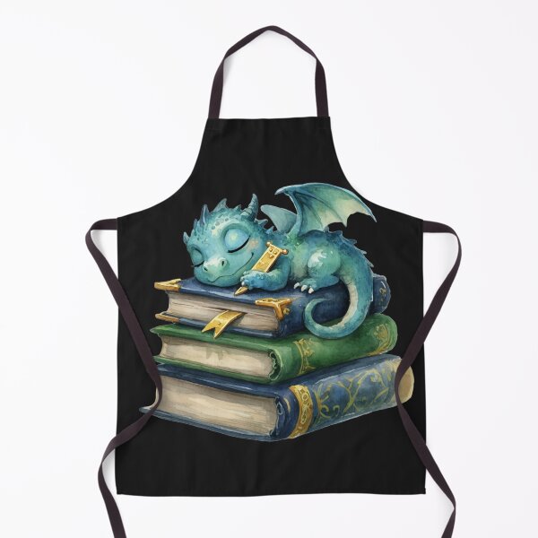 Item preview, Baby Dragon Sleeping on Books Sticker | Cozy Fantasy Book Lover Gift designed and sold by AillustriaAK.