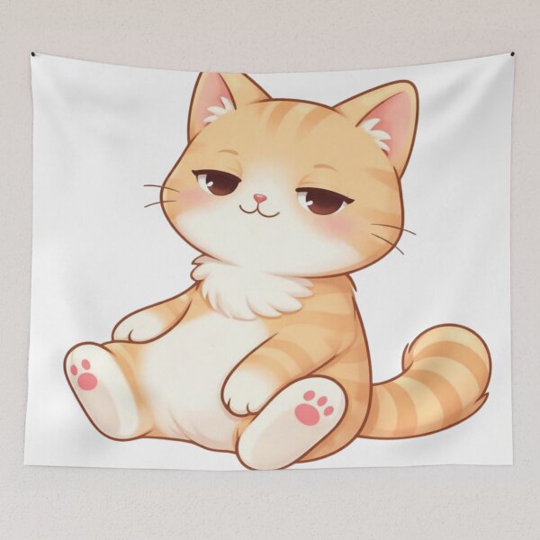 Item preview, Lazy Orange Tabby Cat designed and sold by PurrfectClubArt.