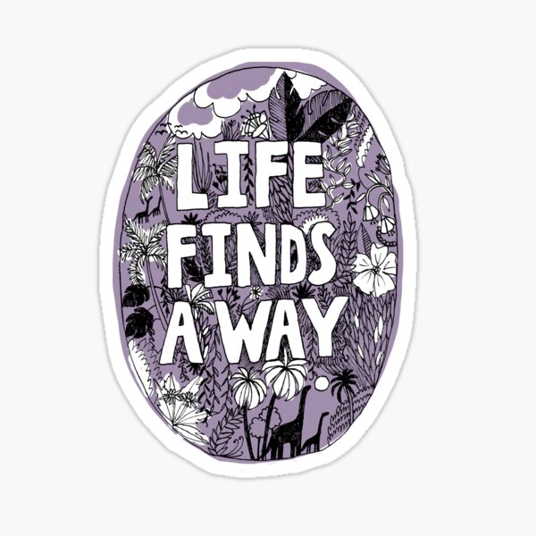 Item preview, Life Finds A Way - Jurassic Park Purple designed and sold by luciddreame.