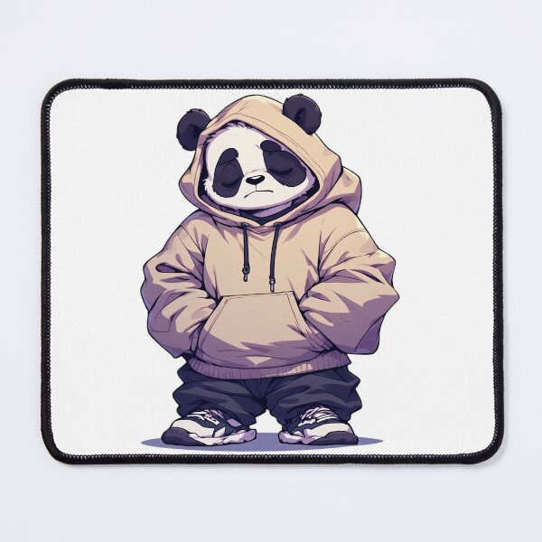 Item preview, Exhausted Streetwear Panda – Cute Tired Urban Cartoon Character designed and sold by Aesthicer.