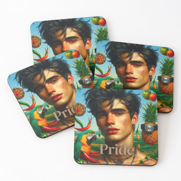 Item preview, Pride Surreal Portrait Shirt LGBTQ Parrot Pineapple AI Art designed and sold by IRON SIREN.