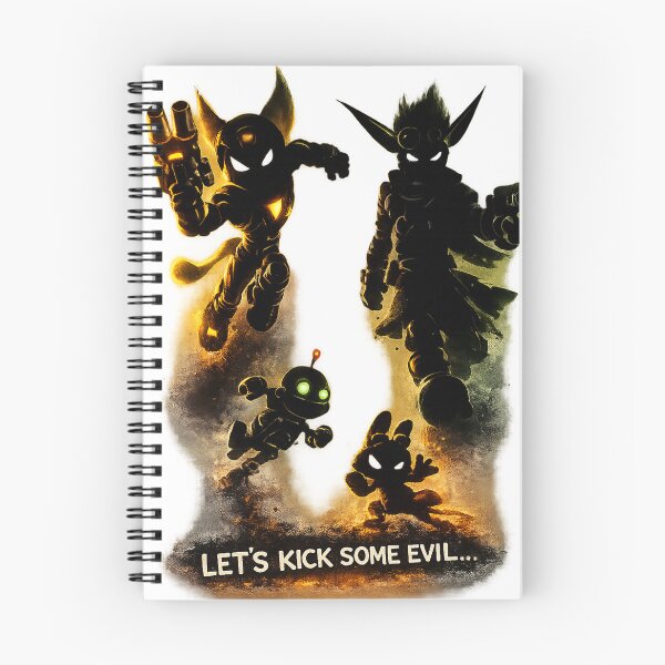 Item preview, Let's Kick Some Evil – Ratchet & Clank and Jak & Daxter Retro Gaming Silhouette designed and sold by JovanTheEditor.