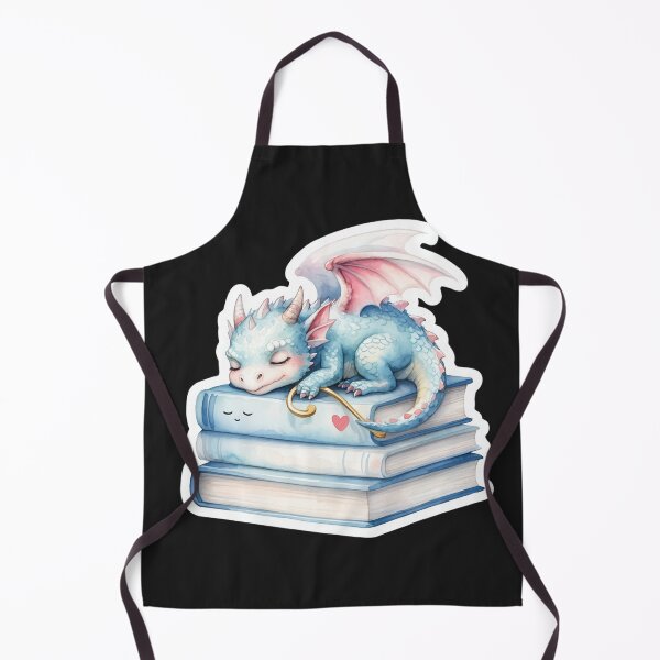 Item preview, Baby Dragon Sleeping on Books Sticker | Cozy Fantasy Book Lover Gift designed and sold by AillustriaAK.