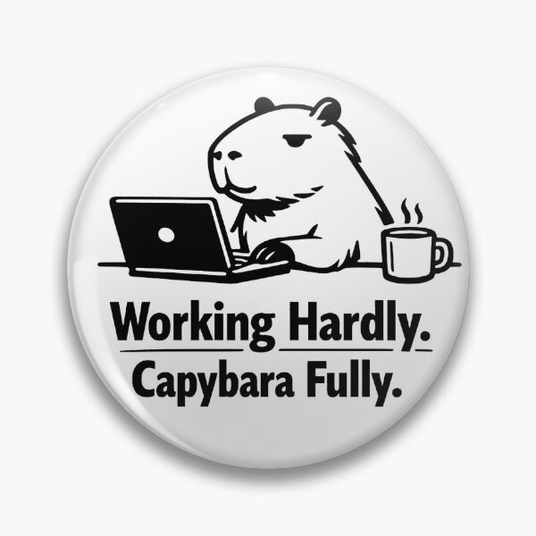 Item preview, Working Hardly, Capybara Fully – Funny Office Capybara Meme designed and sold by Jankes88.
