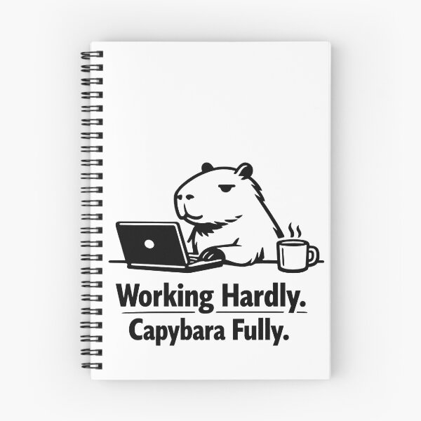 Item preview, Working Hardly, Capybara Fully – Funny Office Capybara Meme designed and sold by Jankes88.
