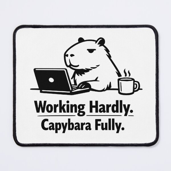 Item preview, Working Hardly, Capybara Fully – Funny Office Capybara Meme designed and sold by Jankes88.