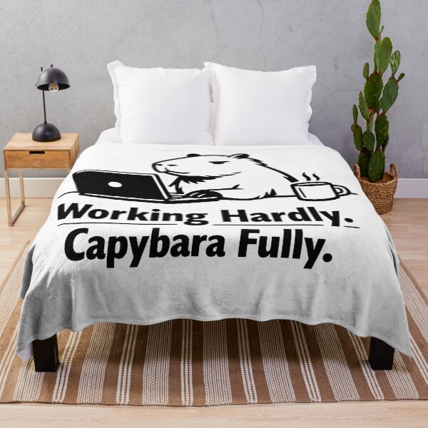 Item preview, Working Hardly, Capybara Fully – Funny Office Capybara Meme designed and sold by Jankes88.