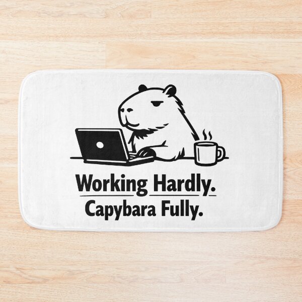 Item preview, Working Hardly, Capybara Fully – Funny Office Capybara Meme designed and sold by Jankes88.