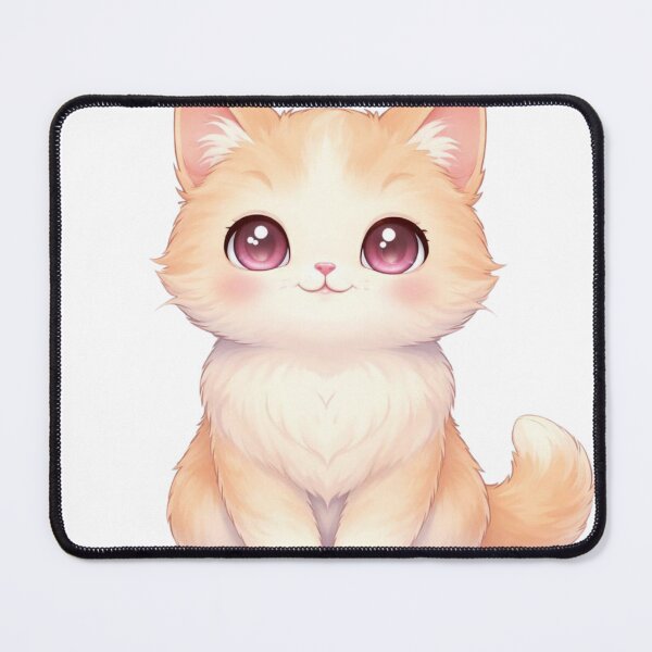 Item preview, Sweet Pink Eyes Cat Kawaii designed and sold by PurrfectClubArt.