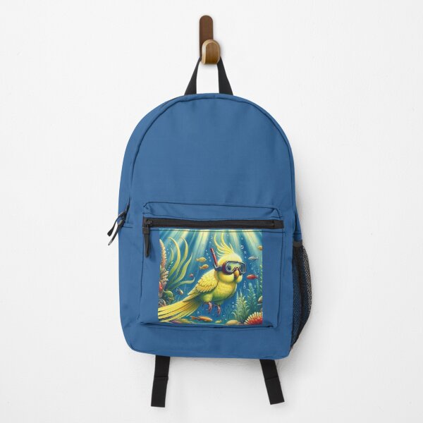 Item preview, Budgie Mucki’s Summer Holidays - Dive Through the Glowing Coral Realm designed and sold by LegademaArt.