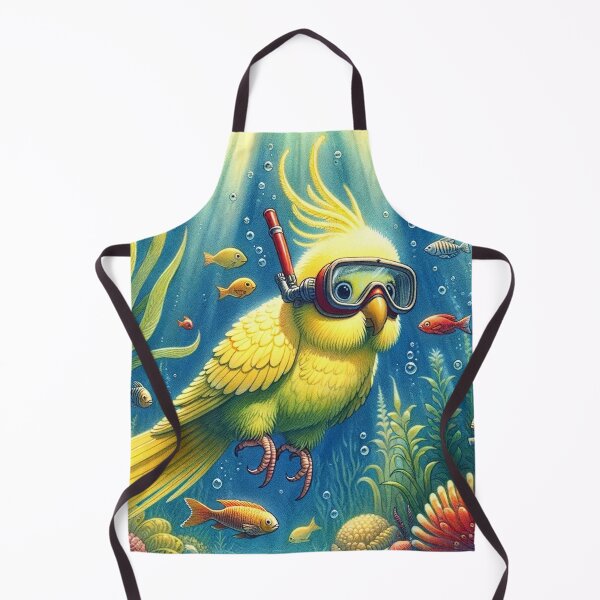 Item preview, Budgie Mucki’s Summer Holidays - Dive Through the Glowing Coral Realm designed and sold by LegademaArt.