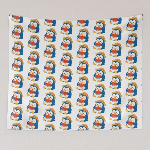 Item preview, Cute Summer Penguin Eating Watermelon designed and sold by Anne97s.