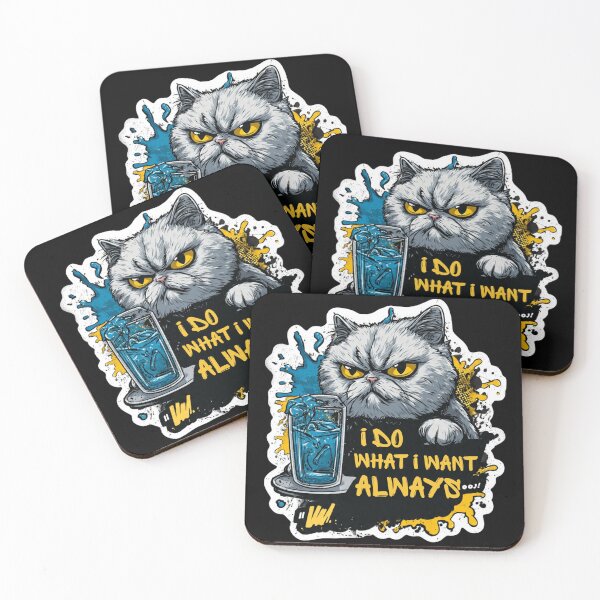 Item preview, I Do What I Want Always Grumpy Cat Funny Sticker designed and sold by BooDesignStudio.