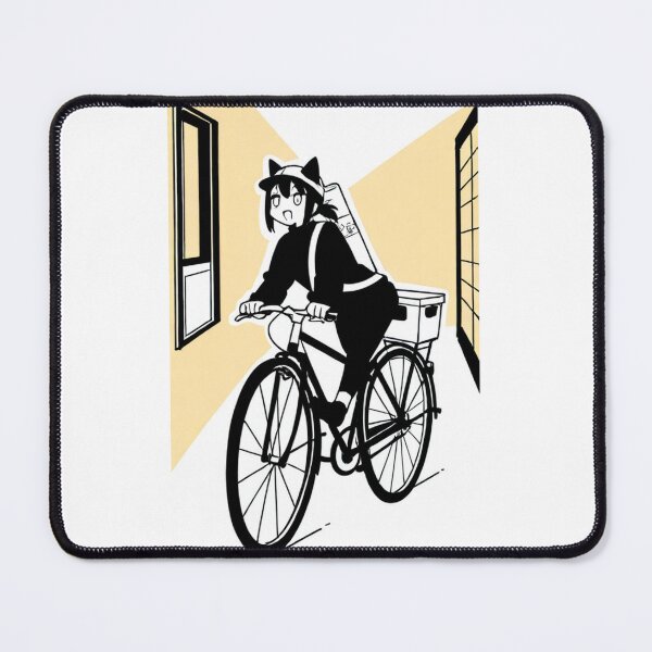 Item preview, Character - Ramen Girl Black Bike Surprised designed and sold by DoodyPets.