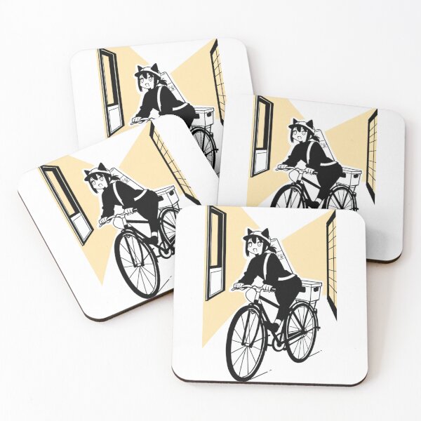 Item preview, Character - Ramen Girl Black Bike Surprised designed and sold by DoodyPets.