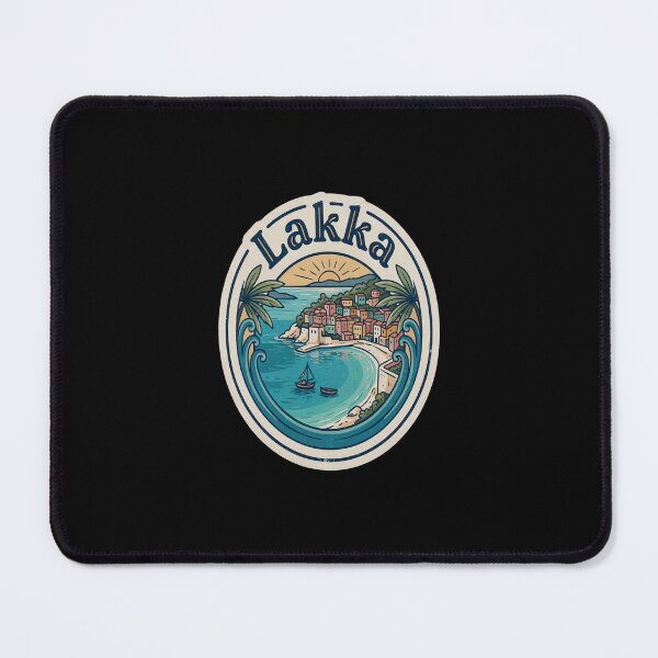 Item preview, Lakka Paxos Vintage Travel Sticker – Retro Ionian Bay Illustration designed and sold by stickercuffs.