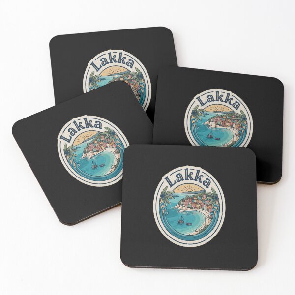 Item preview, Lakka Paxos Vintage Travel Sticker – Retro Ionian Bay Illustration designed and sold by stickercuffs.