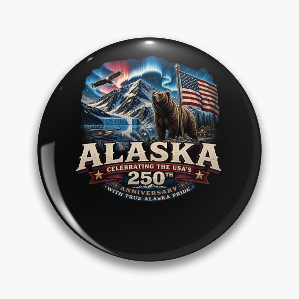 Item preview, Alaska 250th USA Anniversary Grizzly Bear Eagle designed and sold by No Limits T-Shirts.