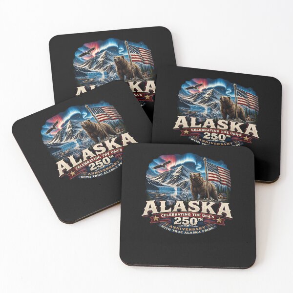 Item preview, Alaska 250th USA Anniversary Grizzly Bear Eagle designed and sold by No Limits T-Shirts.