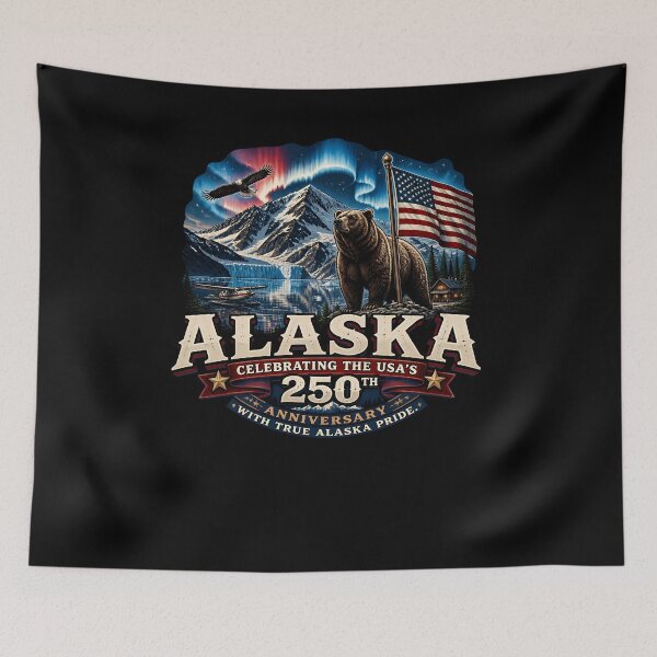 Item preview, Alaska 250th USA Anniversary Grizzly Bear Eagle designed and sold by No Limits T-Shirts.