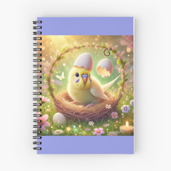 Item preview, Easter - Budgie Mucki, the Fluffy Egghead designed and sold by LegademaArt.