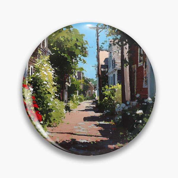 Item preview, Nantucket Brick Lane Historic Coastal Town Alley with Roses designed and sold by daila70.