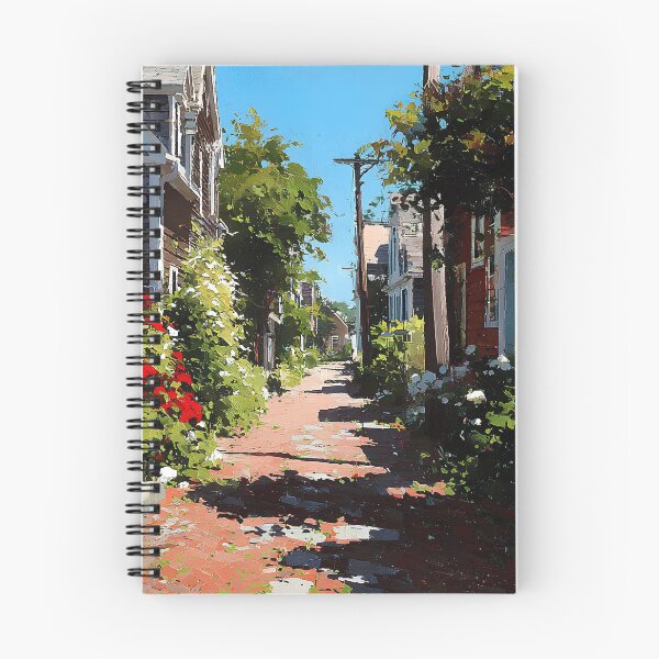 Item preview, Nantucket Brick Lane Historic Coastal Town Alley with Roses designed and sold by daila70.