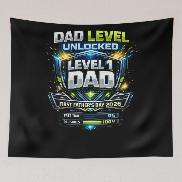 Item preview, Dad Level Unlocked Shirt, First Father's Day 2026, Gamer Dad Gift, New Dad  designed and sold by XYZ Studio.
