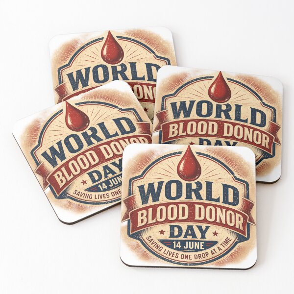 Item preview, World Blood Donor Day June 14 Vintage Badge Retro Donation Awareness Design designed and sold by MartBook.