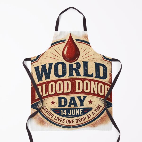 Item preview, World Blood Donor Day June 14 Vintage Badge Retro Donation Awareness Design designed and sold by MartBook.