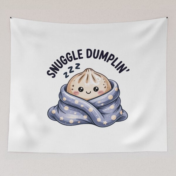 Item preview, Snuggle Dumplin' – Cozy Sleeping Kawaii Dumpling Design designed and sold by EmeraldeaArt.
