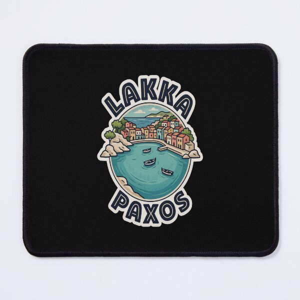 Item preview, Lakka Paxos Vintage Travel Sticker – Retro Ionian Bay Illustration designed and sold by stickercuffs.