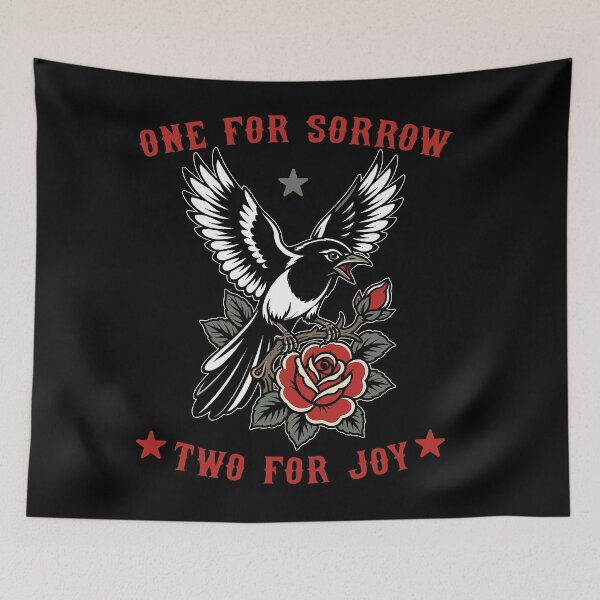 Item preview, Magpie Tattoo Design, One For Sorrow designed and sold by Proverbial Wisdom Design.